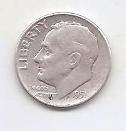 ESTADOS UNIDOS DEL AÑO 1951 DE 1 DIME